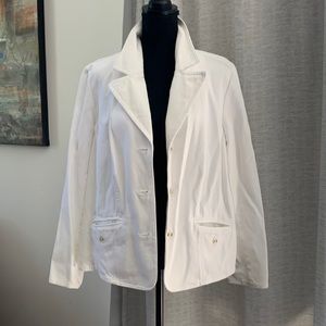 EUC Kate Hill MUST HAVE FOR SUMMER white denim jacket